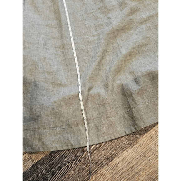 Madewell button back linen tank apron pinafore dress sage green plus 1x xl - Picture 7 of 8